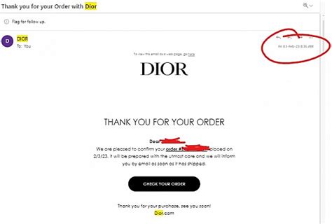 dior ordering negative experience.